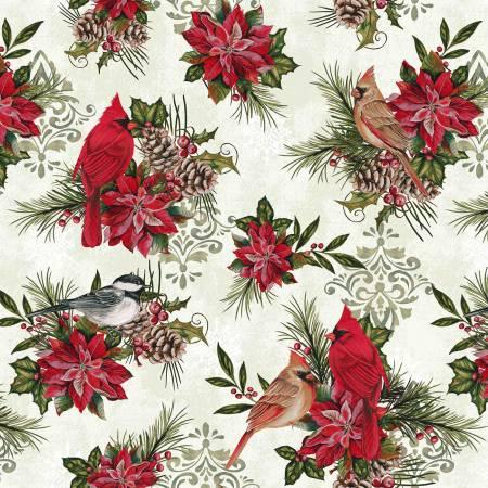 Holiday Greetings - Ivory Winter Songbirds - 53603-2
