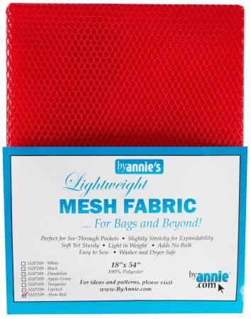 Lightweight Mesh Fabric Atomic Red 18 in x54 in