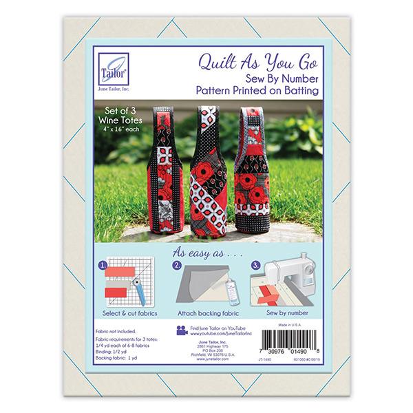 Quilt as You Go Wine Totes - 3 pack