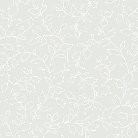 RA13 04881 W Leaves/Vine White on White