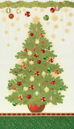 SRKM-20779-223 Tree Panel Holiday w/Metallic
