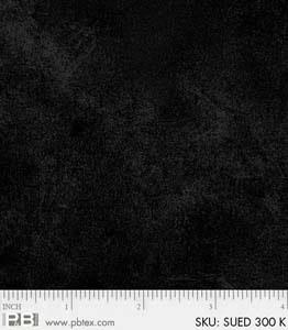 SUED300-K Black Suede Tonal