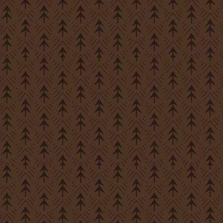 The Mountains are Calling 3134F-38 Brown Tree Texture Flannel